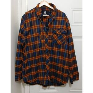 Alaskan hardgear mens xl utility shirt plaid rust copper blue